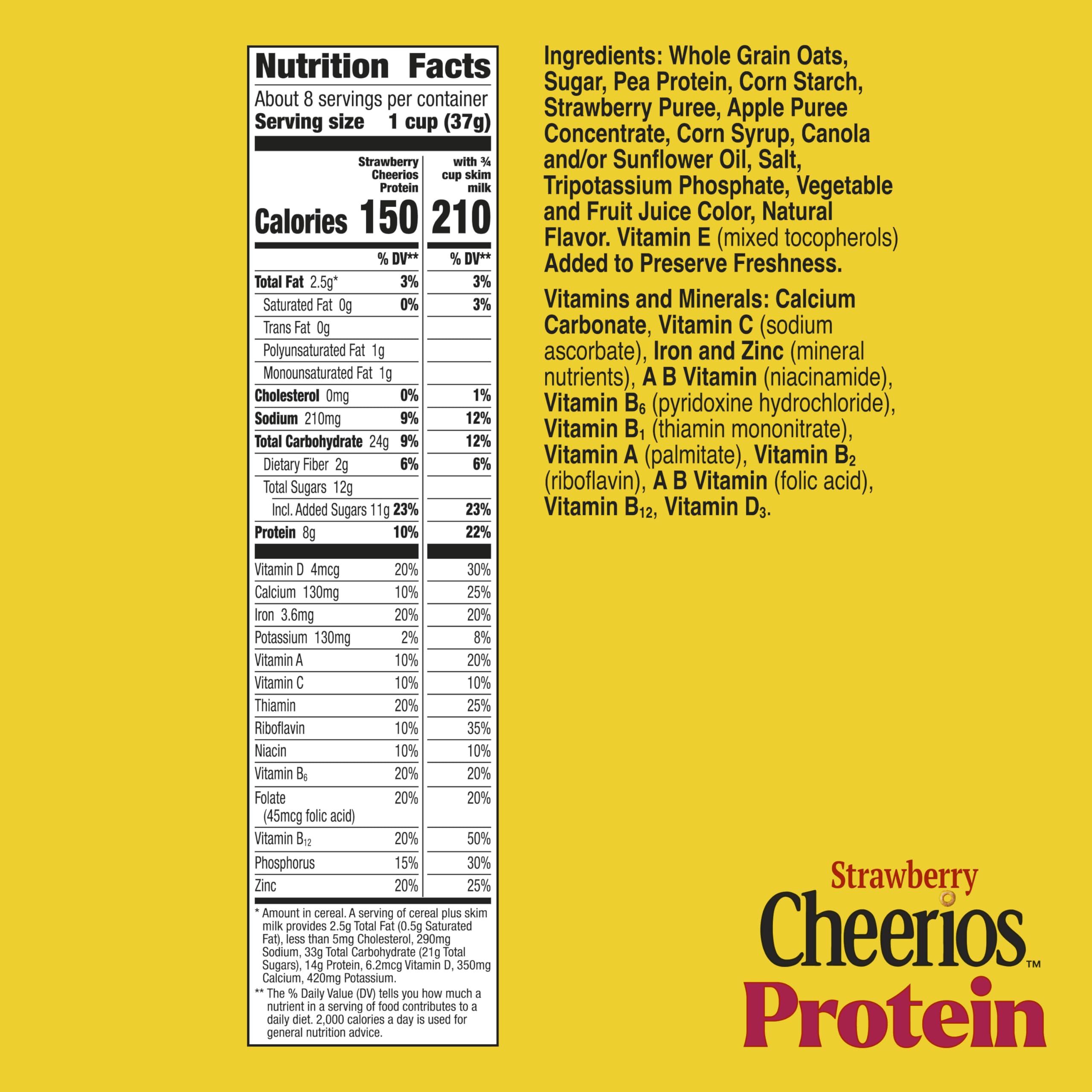 Pouring Cheerios Protein Cereal into a bowl demonstrates quick, protein-rich morning.