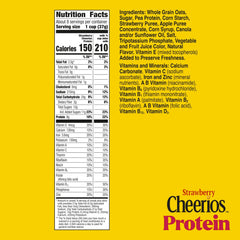 Pouring Cheerios Protein Cereal into a bowl demonstrates quick, protein-rich morning.