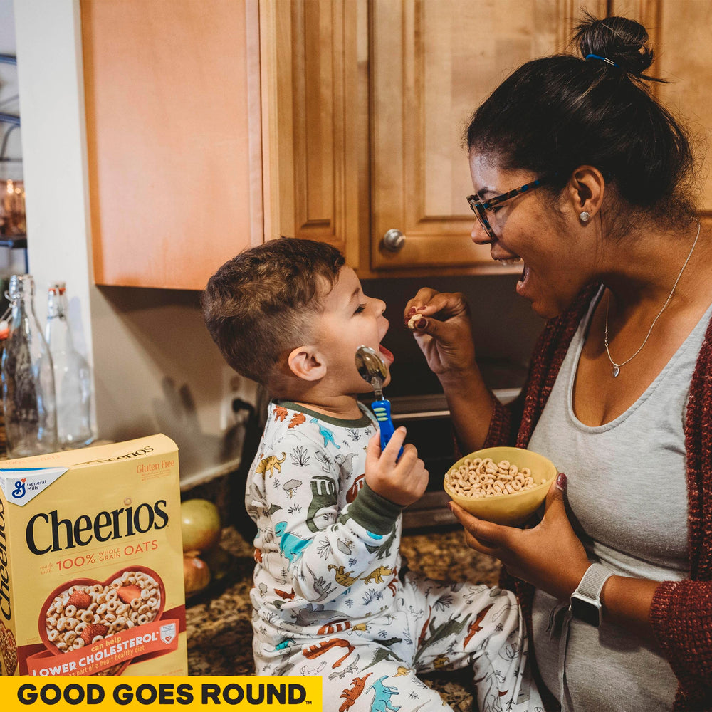 Cheerios whole grain oats provide 34g per serving
