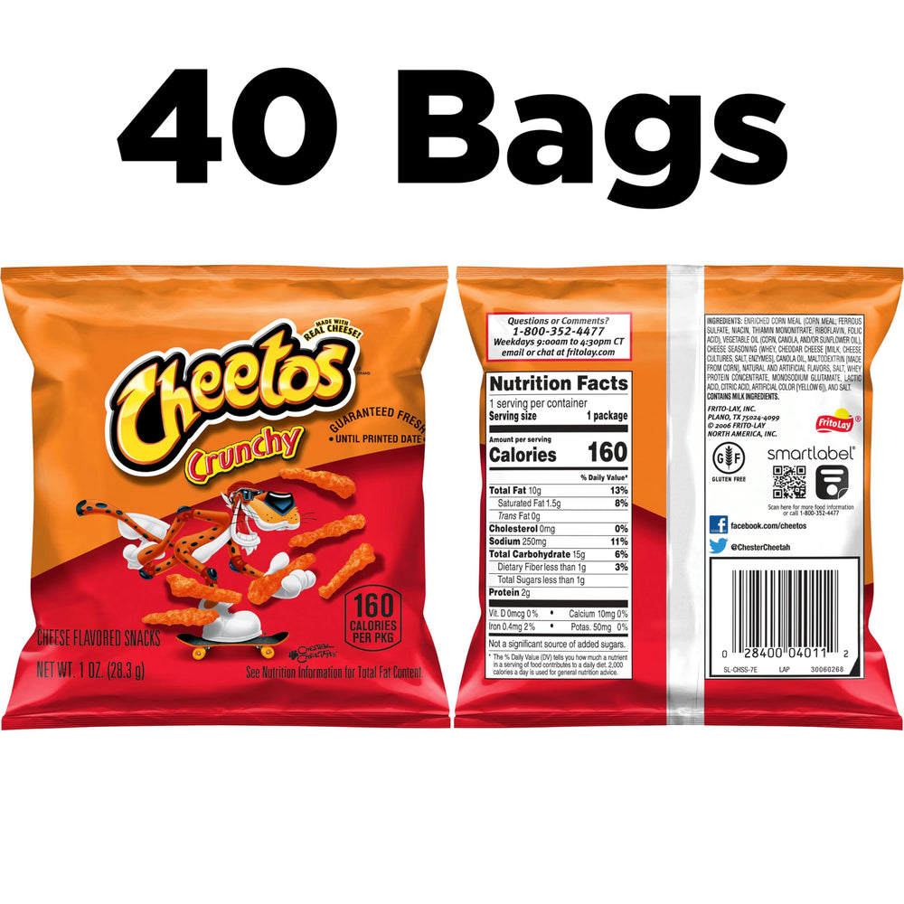 Forty-pack of single-serve bags ready for sharing at school or home.