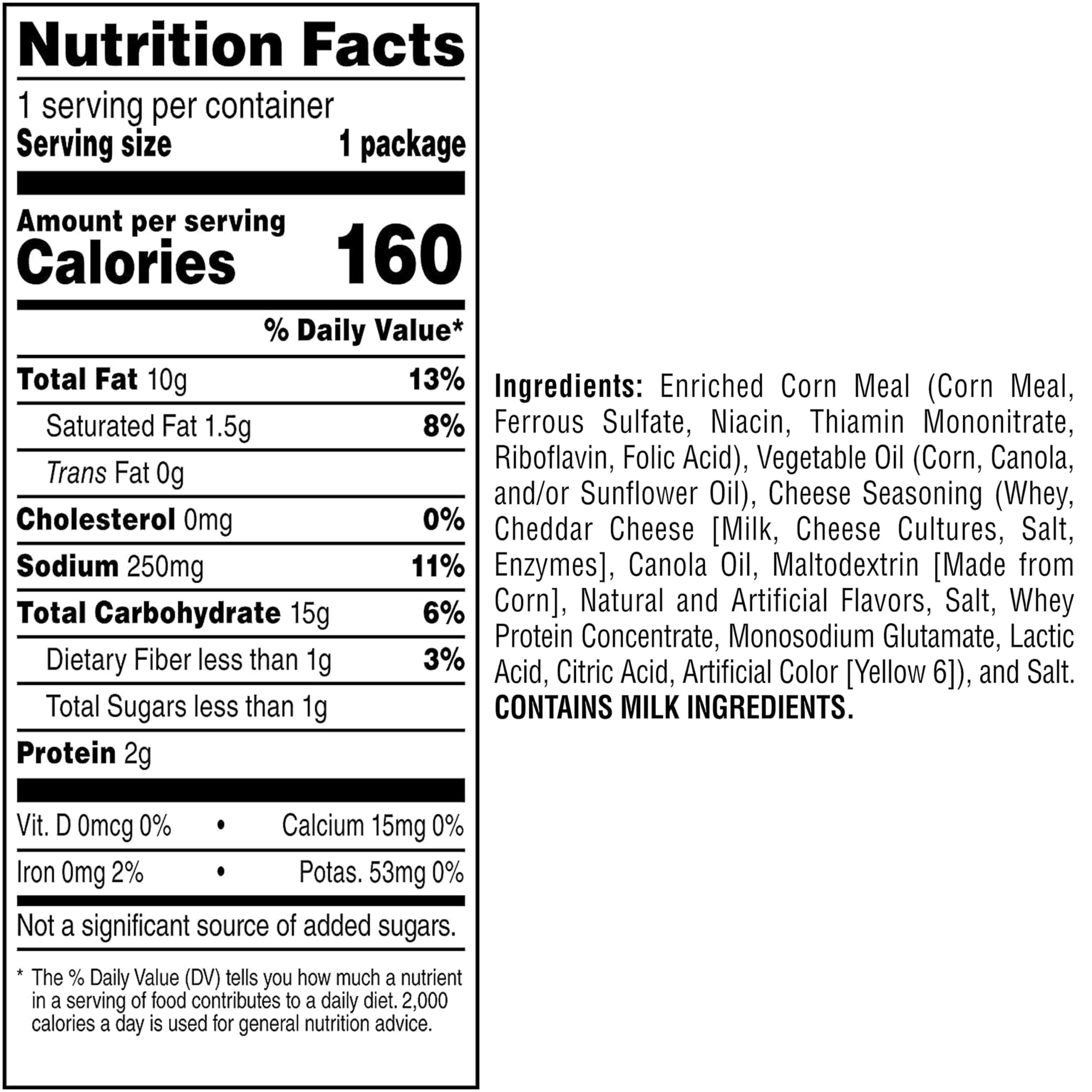Gluten-free Cheetos Crunchy Cheese snacks with bold cheese flavor.