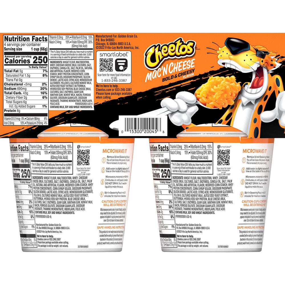 Close-up of creamy cheese sauce in Cheetos Mac N Cheese cup