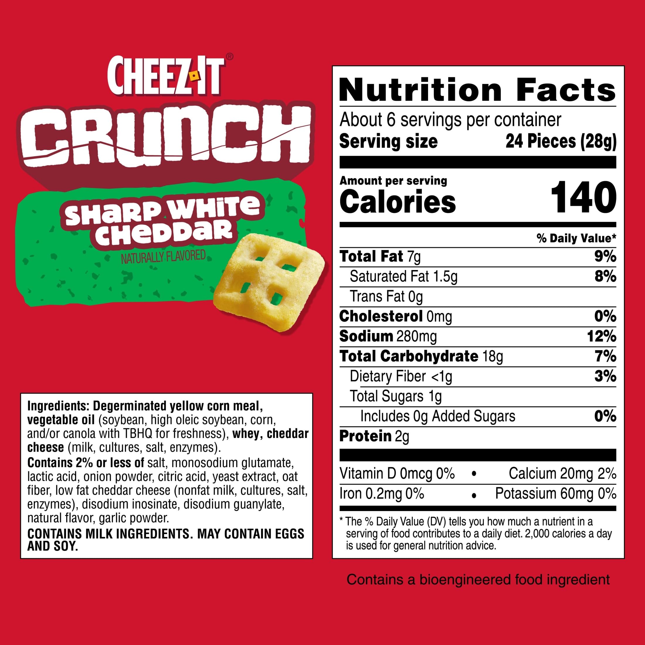 Cheez-It Crunch multi-pack preserves freshness in each bag.