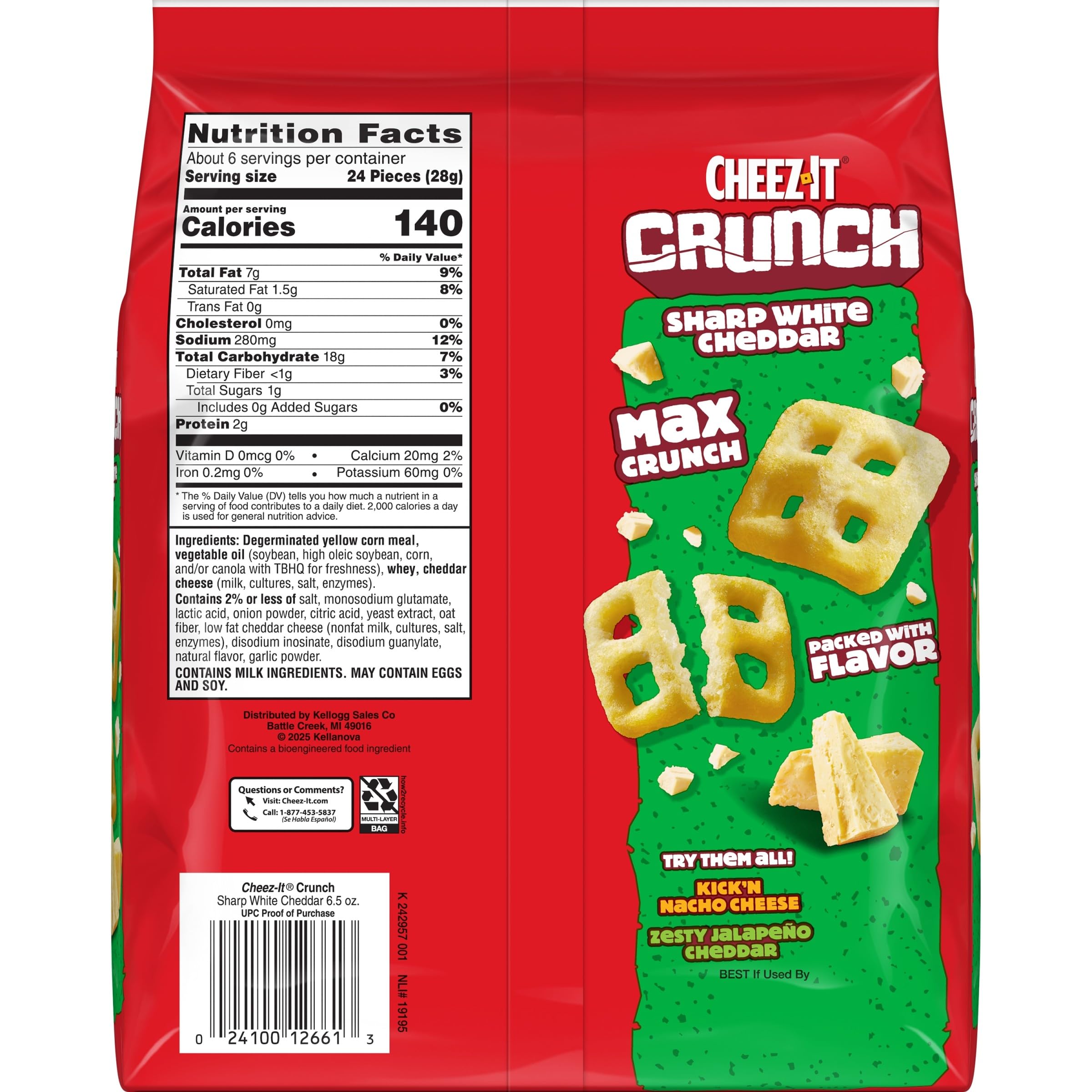 Cheez-It Crunch Sharp White Cheddar square shapes showcasing bite-size form