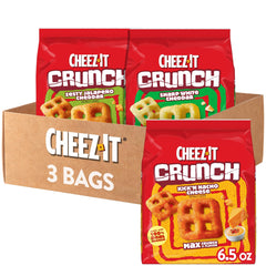 Cheez-It Crunch 3-bag variety pack for convenient on-the-go snacking.