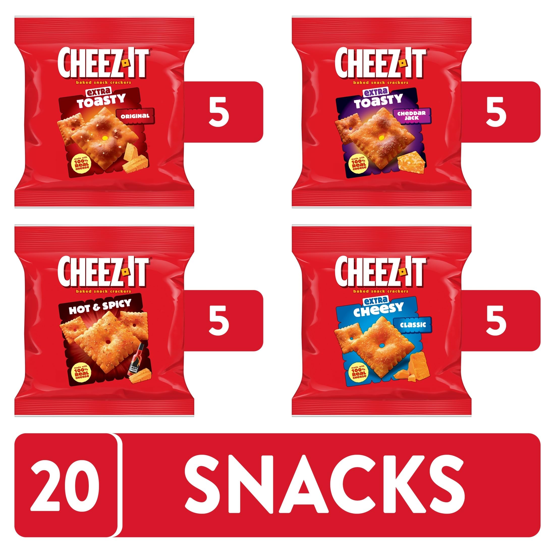Cheez-It Extra Cheesy crackers with classic cheese punch