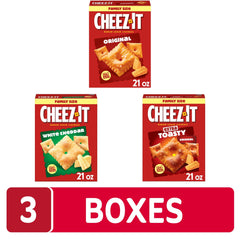 Cheez-It Extra Toasty crackers on a wooden table, extra crunch for movie nights.