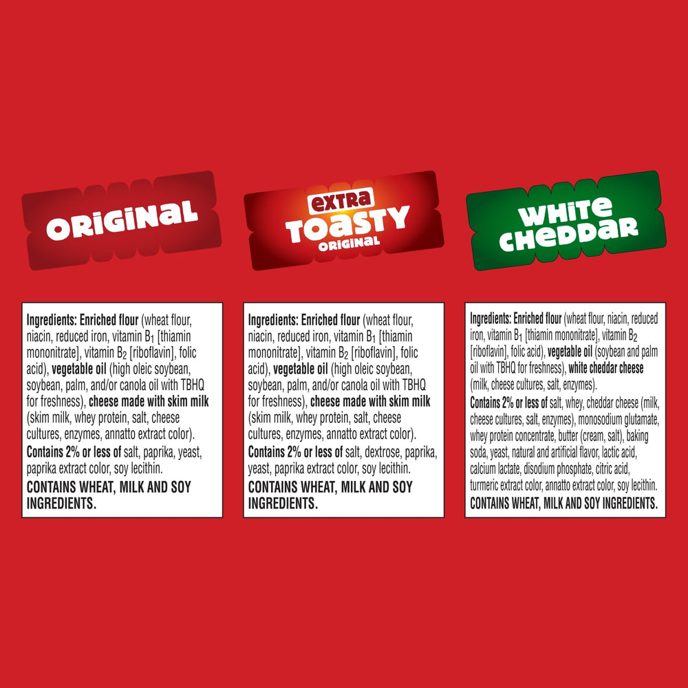Cheez-It crackers on a picnic table, shareable crowd-pleaser for outdoor moments.