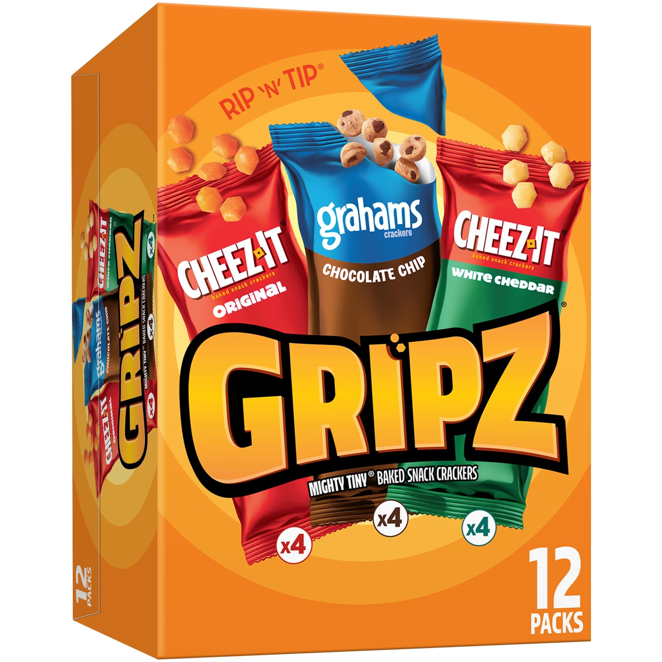 Cheez-It Gripz Original pouch with bold cheese flavor for on-the-go snacking