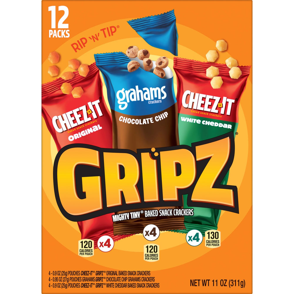 Cheez-It Gripz ready-to-eat pouches for portable snacking