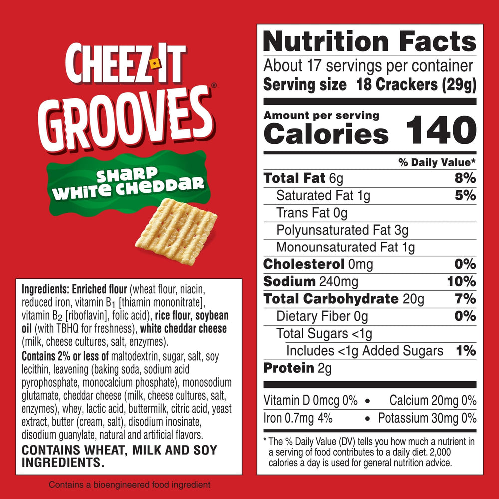Cheez-It Grooves texture highlighting crunchy ridges for snacking.
