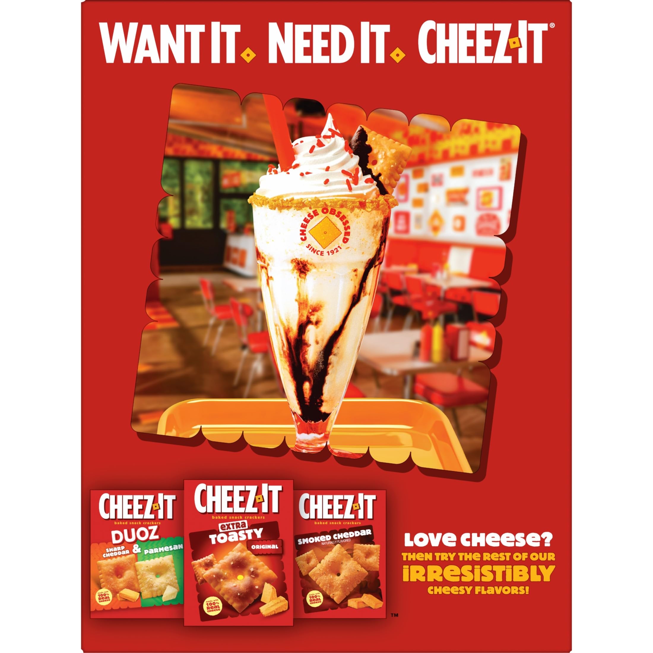 Packaging details of Cheez-It Hot Spicy showing weight and seal