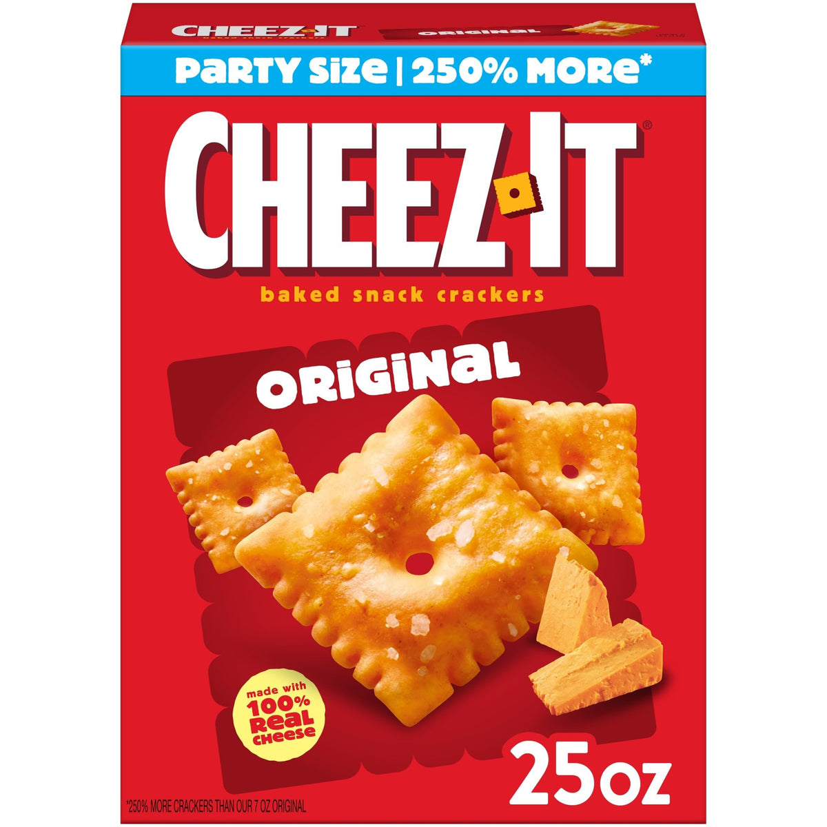 Cheez-It Original bite-sized crackers with crispy texture for quick snacks.