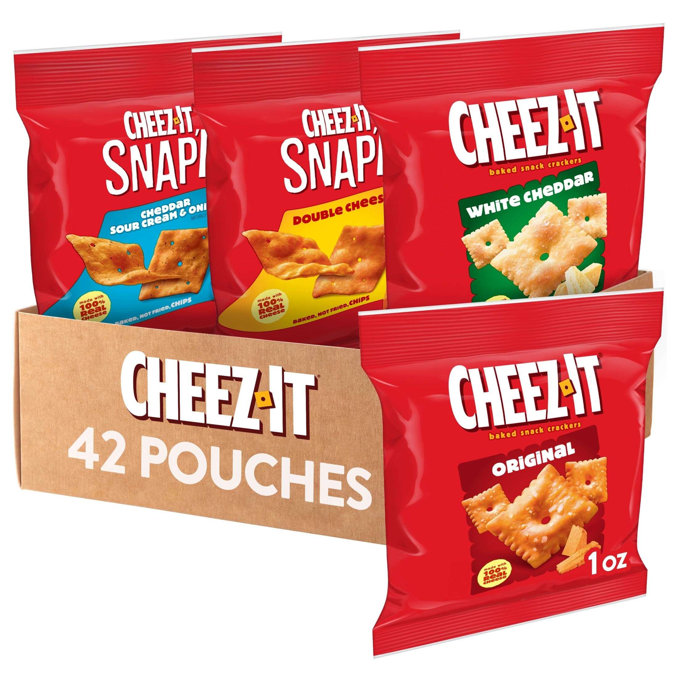 Cheez-It Original crackers pack, perfect for on-the-go snacks and lunchboxes.