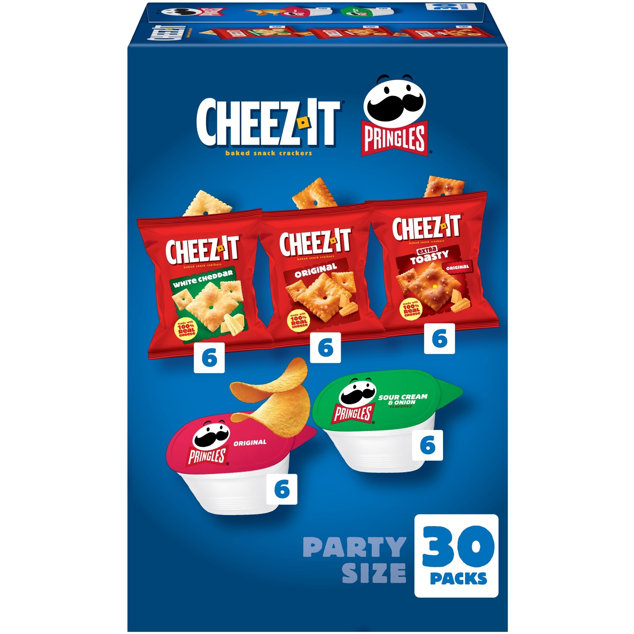 Cheez-It Original crackers in a party-sized box, ideal for quick school lunches.