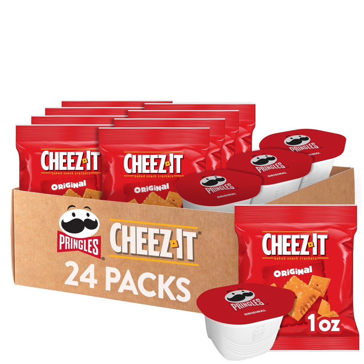 Cheez-It Original crackers in a single-serve pouch for lunchbox convenience.
