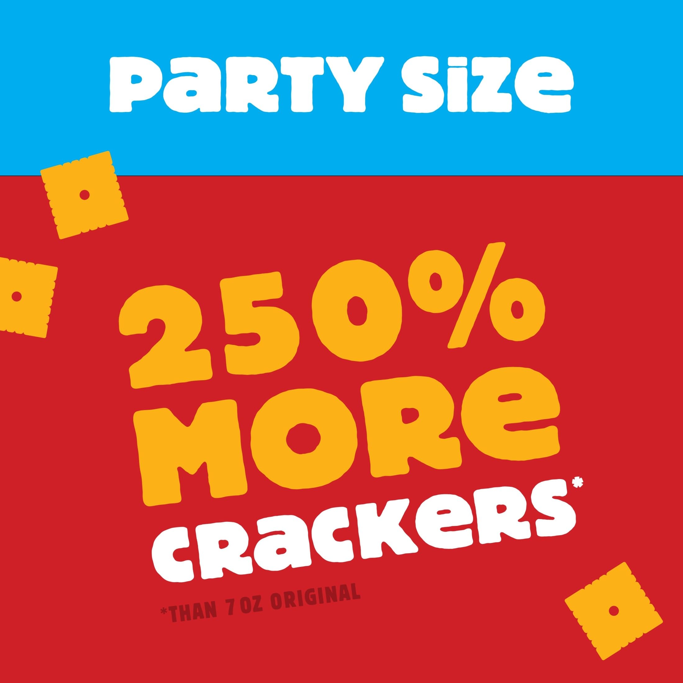 Cheez-It Original cracker texture close-up showing light, airy bite.