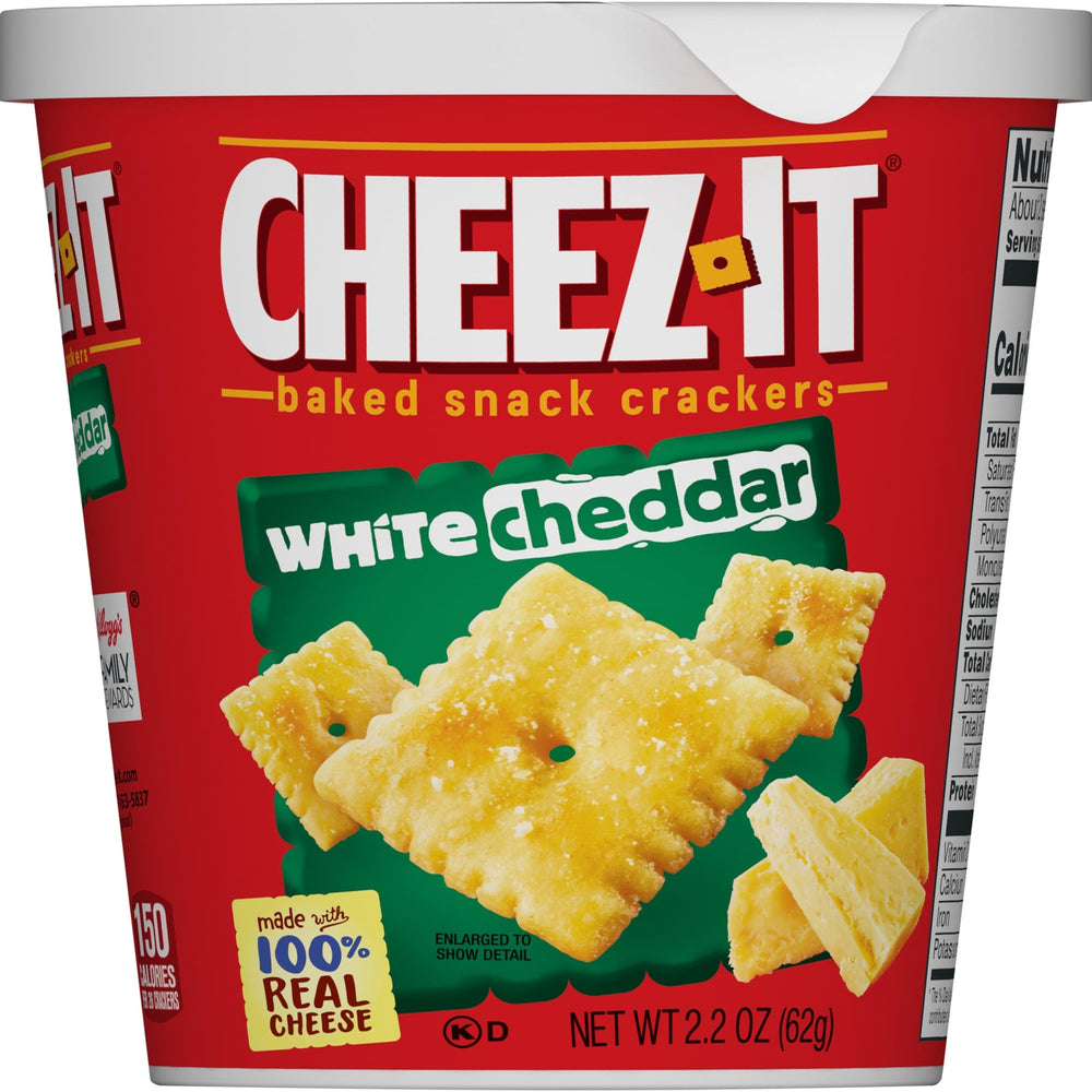 Cheez-It single-serve cup open inviting crunchy snack.