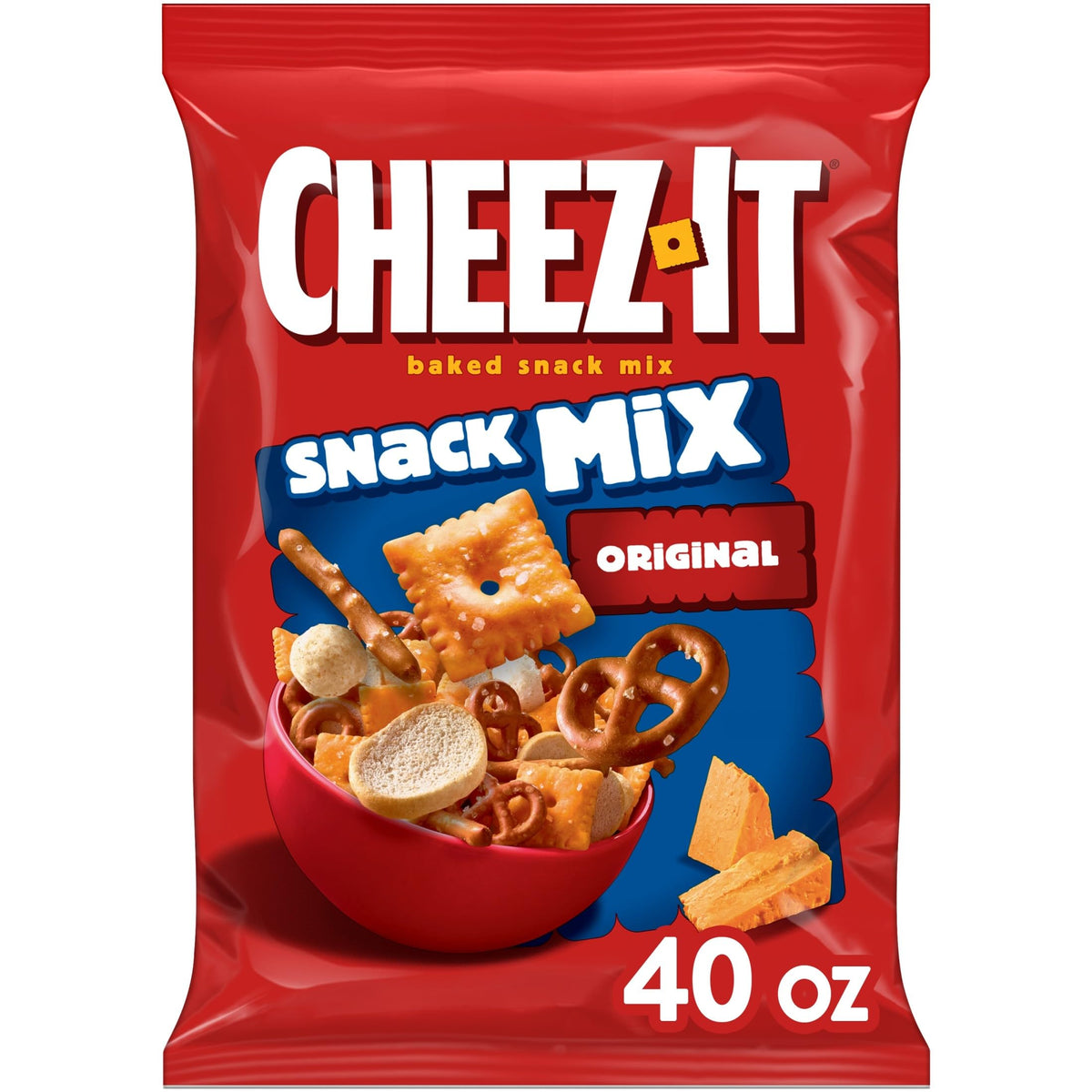 Cheez-It Snack Mix 40oz bag ready for sharing and travel