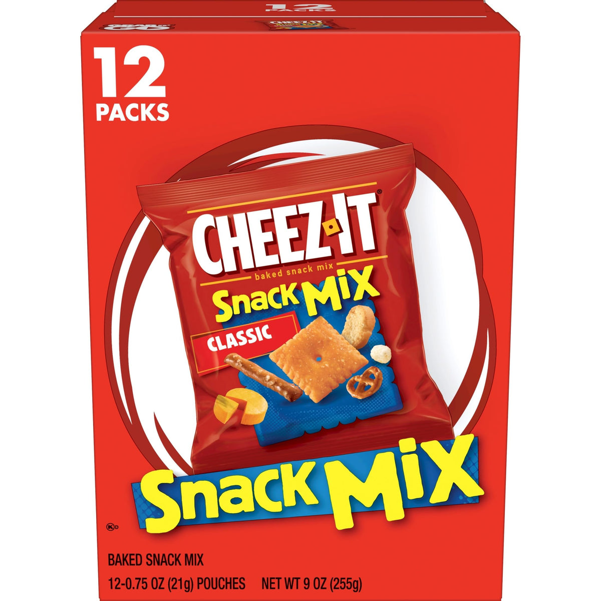 Cheez-It Snack Mix Classic box for on-the-go snacking, perfect shareable crunchy bite.