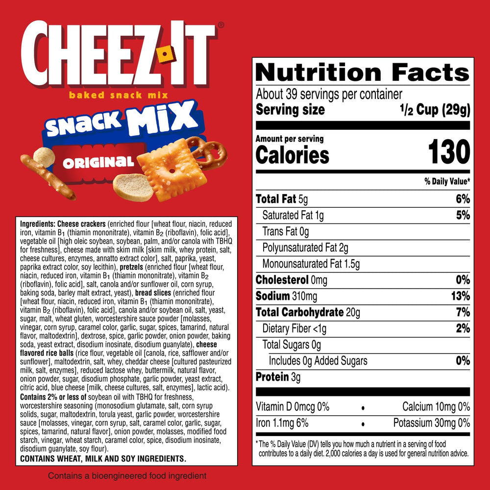 Cheez-It Snack Mix cracker close-up showcasing baked cheese