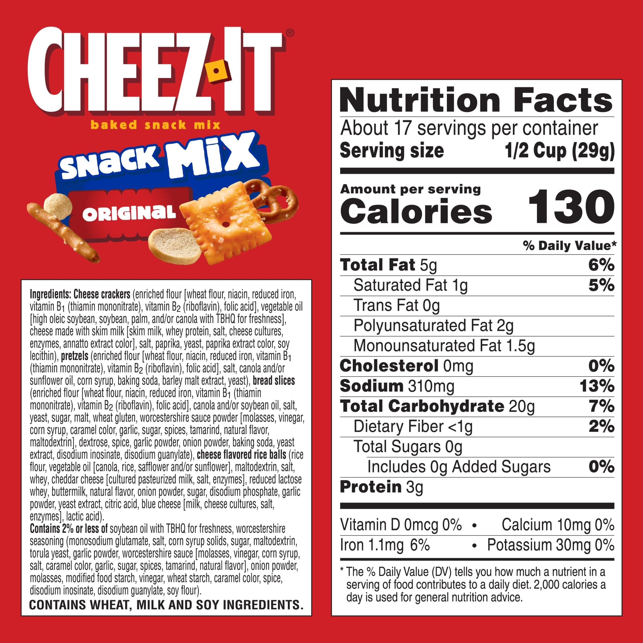 Cheez-It Snack Mix in a serving bowl, perfect for game night and crowd-pleasing dips.