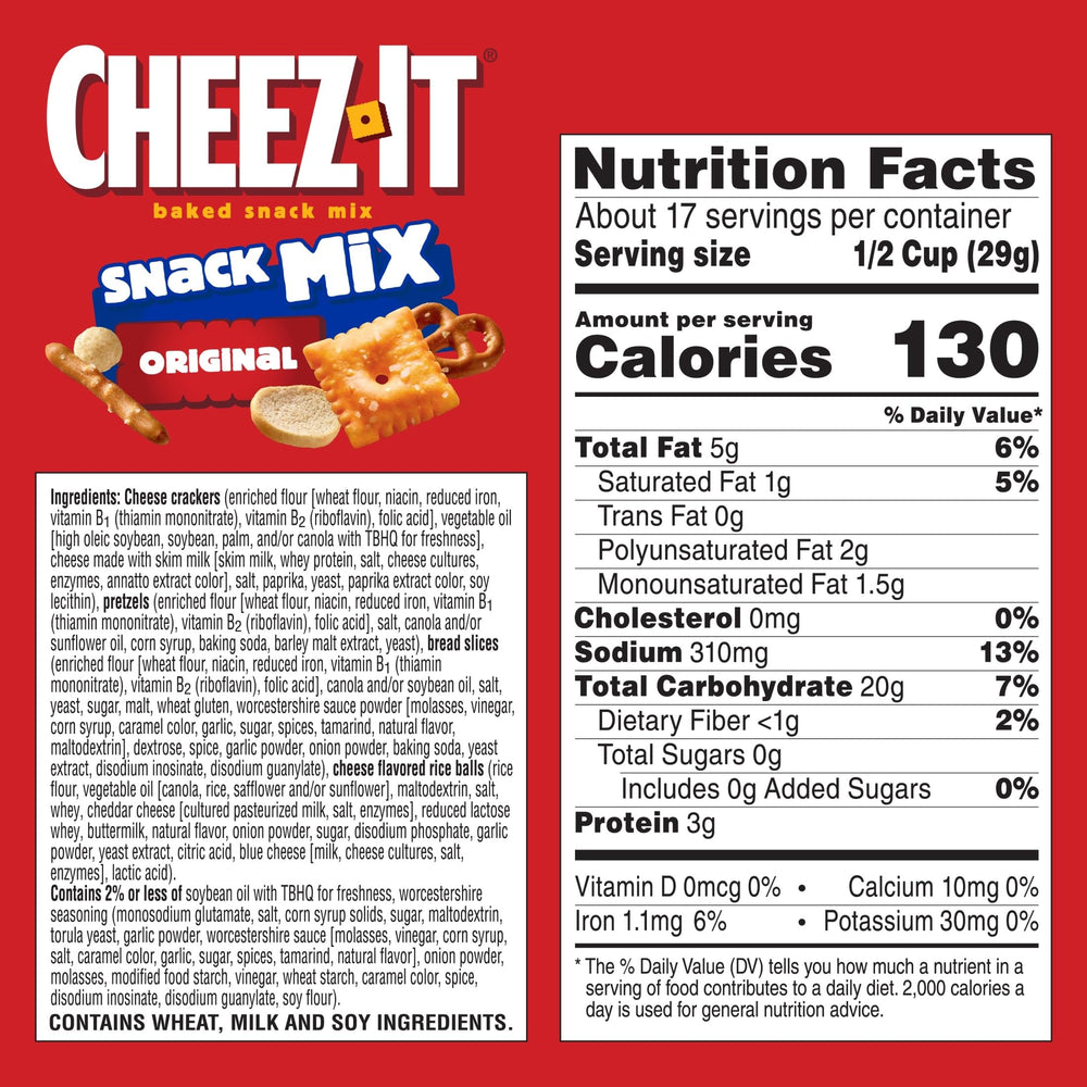 Cheez-It Snack Mix in a serving bowl, perfect for game night and crowd-pleasing dips.
