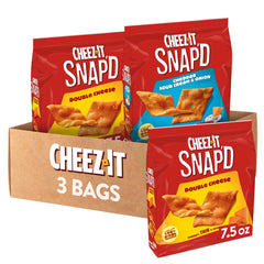 Cheez-It Snap'd Double Cheese crackers close-up highlighting bold cheese flavor