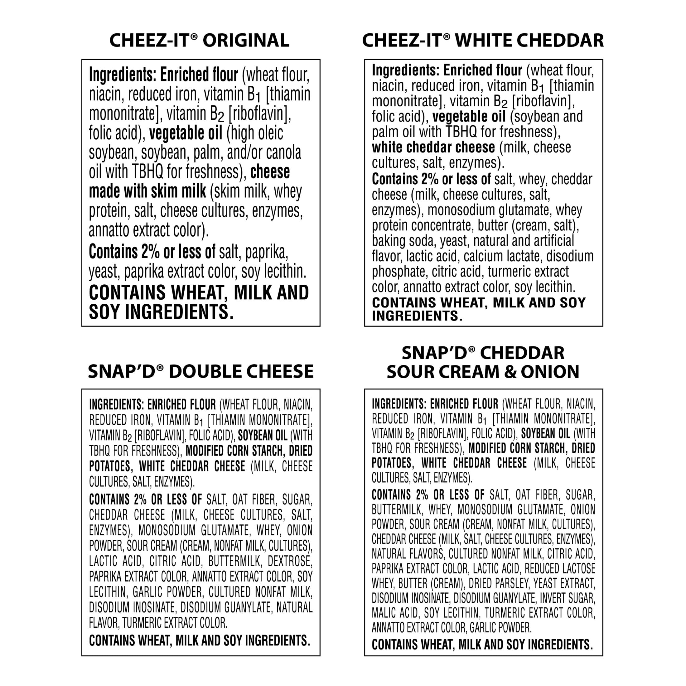 Cheez-It Snap'd Double Cheese crackers pack, extra crunch for busy days.
