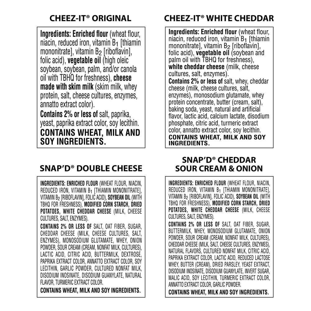 Cheez-It Snap'd Double Cheese crackers pack, extra crunch for busy days.