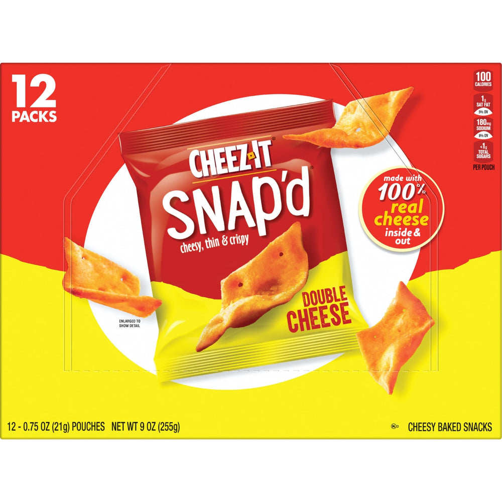 Cheez-It Snap'd Double Cheese office desk snack during work breaks.