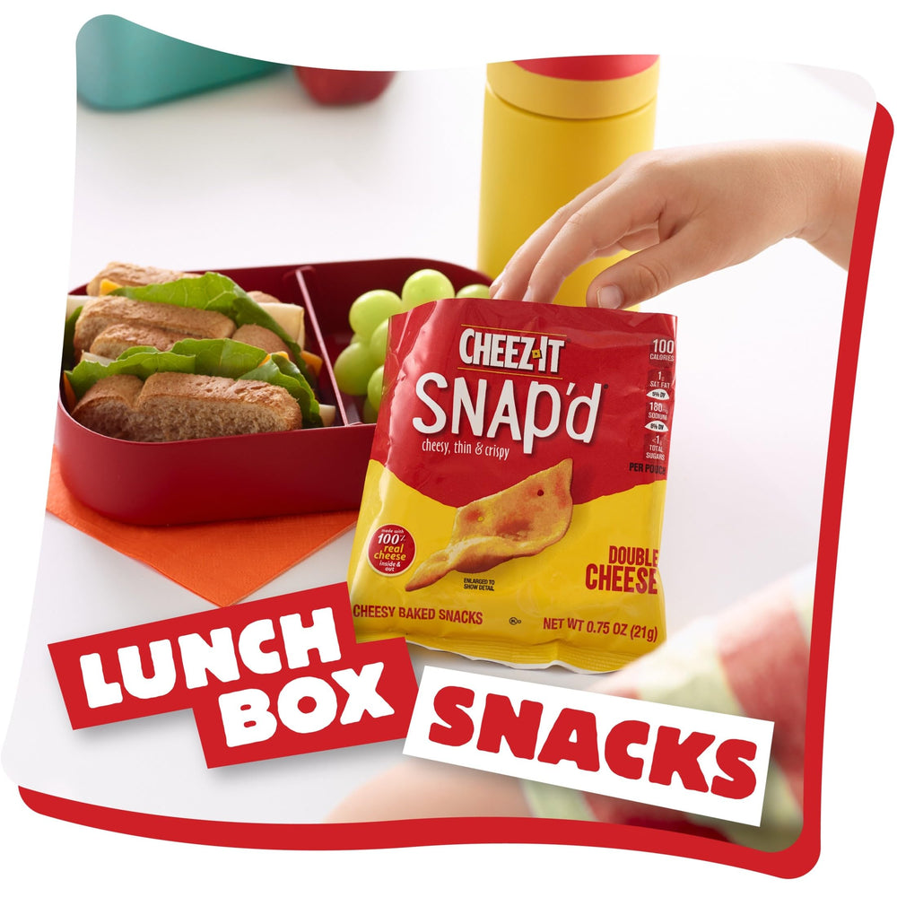 Cheez-It Snap'd Double Cheese road trip snack within reach.