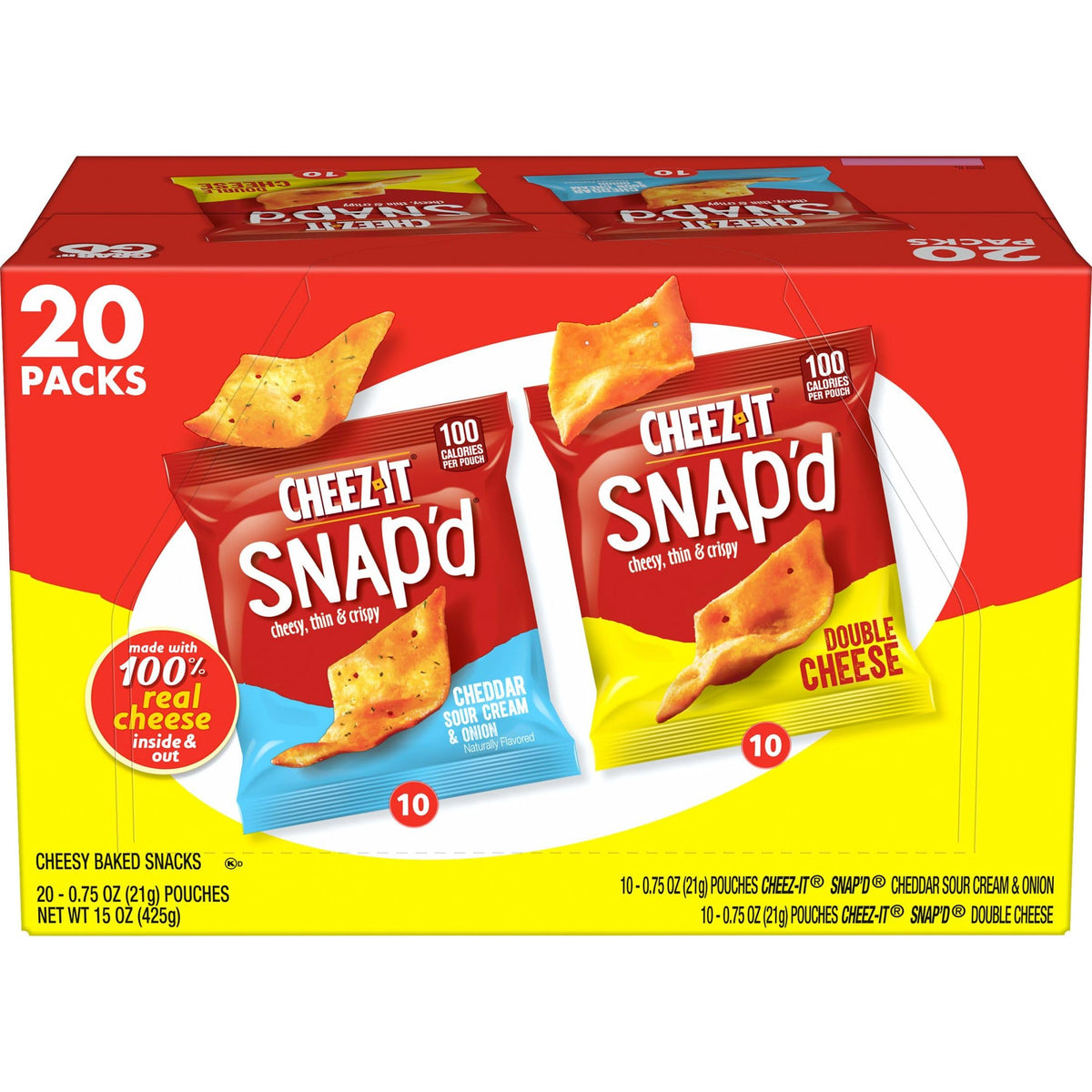 Cheez-It Snap'd double cheese bag great for sharing.