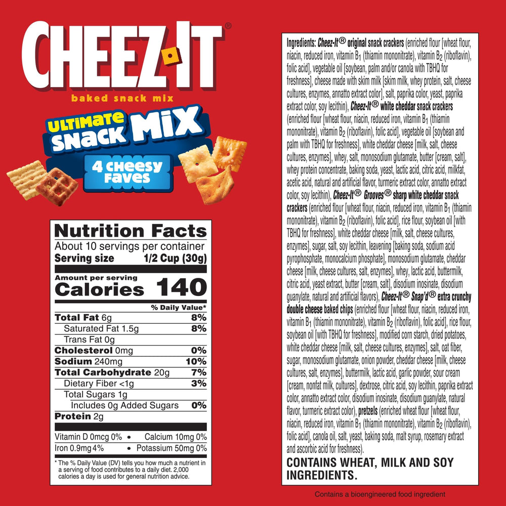 Serving bowl of Cheez-It mix ready for game night snacking