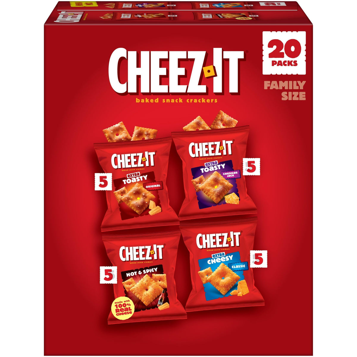 Cheez-It variety pack with assorted flavors for on-the-go snacking