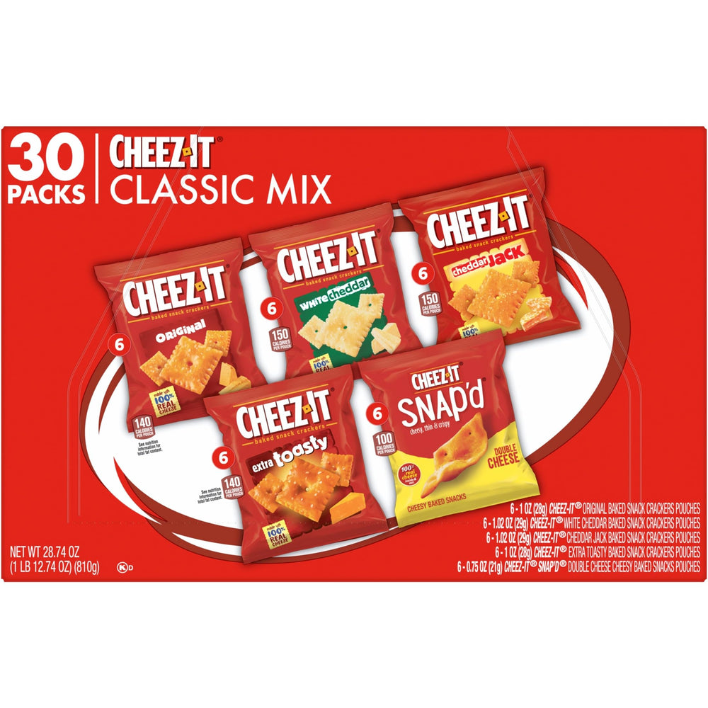 Cheez-It White Cheddar crackers pack, great for family snack time