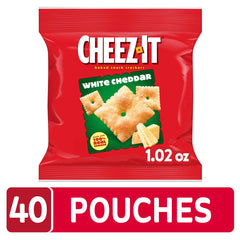 Cheez-It White Cheddar crackers enjoyed by kids as a tasty lunch or snack.