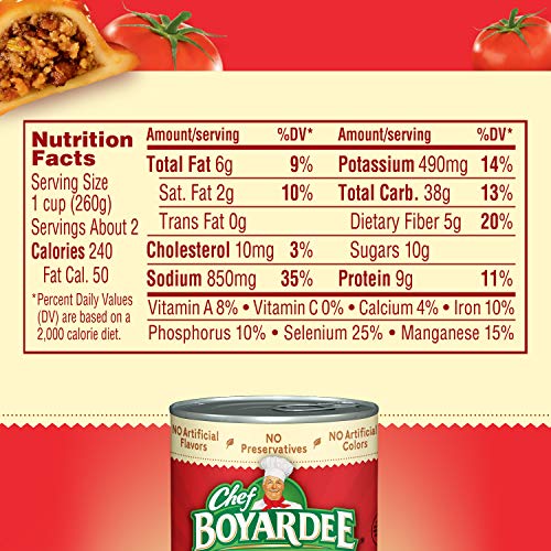 Family-friendly meal with Chef Boyardee ravioli ready in minutes.