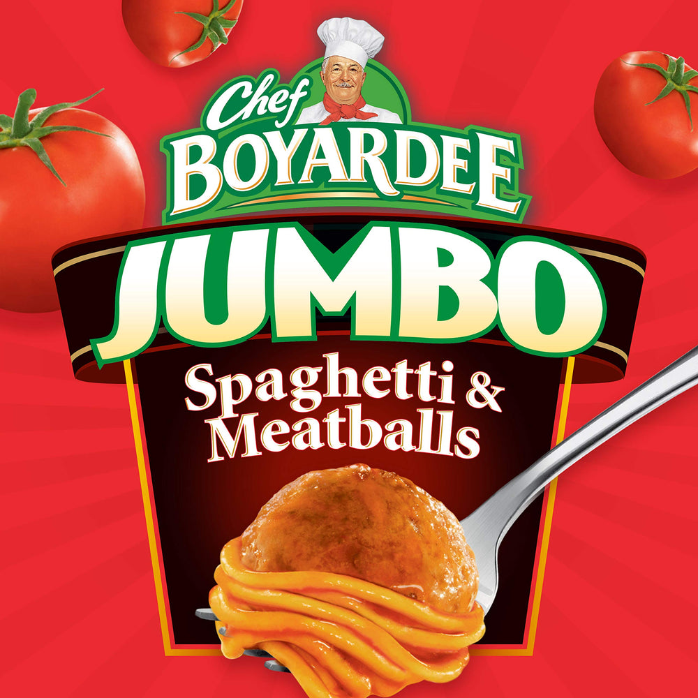 Chef Boyardee jumbo serving plate shows quick weeknight dinner options