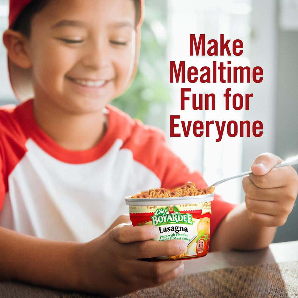 Chef Boyardee Lasagna label notes no artificial flavors or colors.