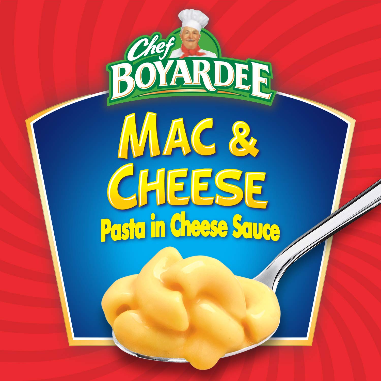 Chef Boyardee Mac & Cheese pack of 12 bowls ideal for family meals.