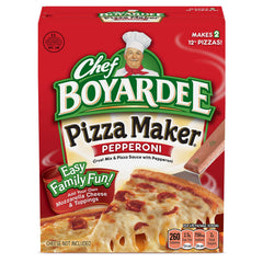 Chef Boyardee Pepperoni Pizza Maker box front for family dinner