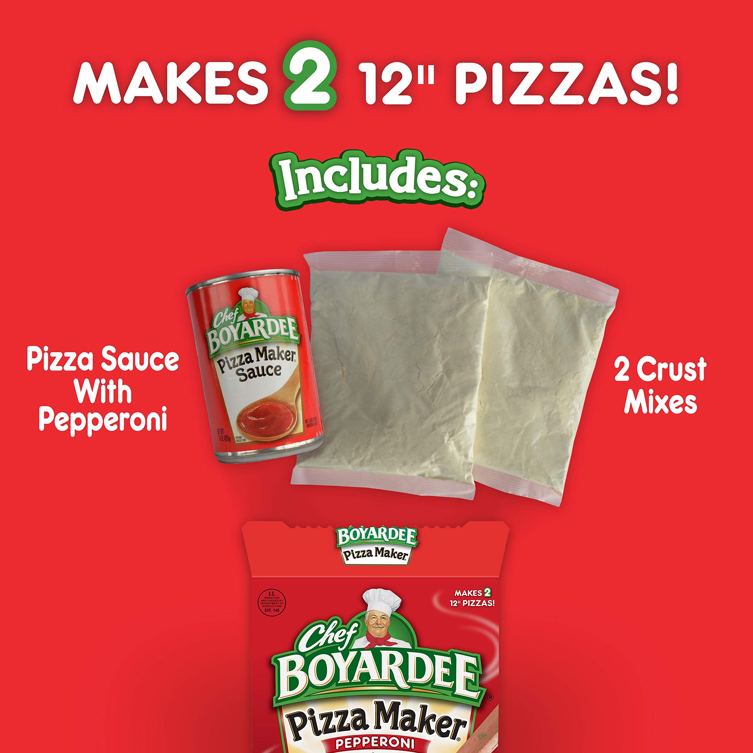 Chef Boyardee Pepperoni Pizza Maker served slice ready to share