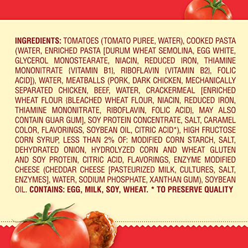 Chef Boyardee spaghetti and meatballs bowl with fork, easy on-the-go snack option.