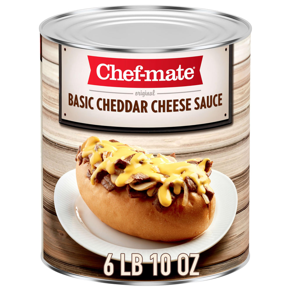 Chef-mate Basic Cheddar Cheese Sauce bulk can ideal for catering and stocking