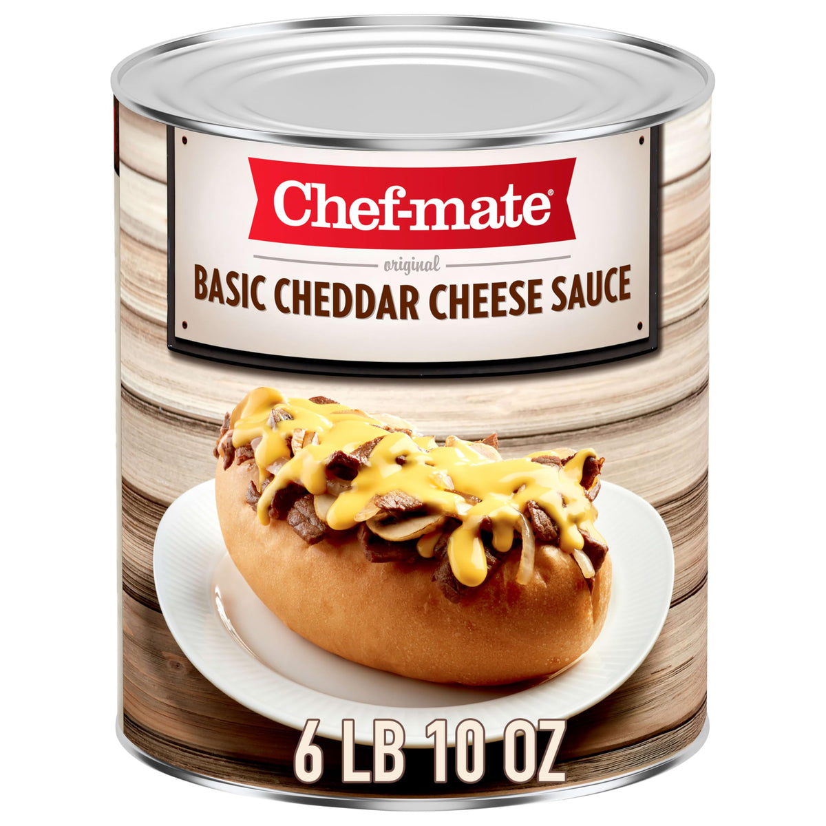 Chef-mate Basic Cheddar Cheese Sauce bulk can ideal for catering and stocking