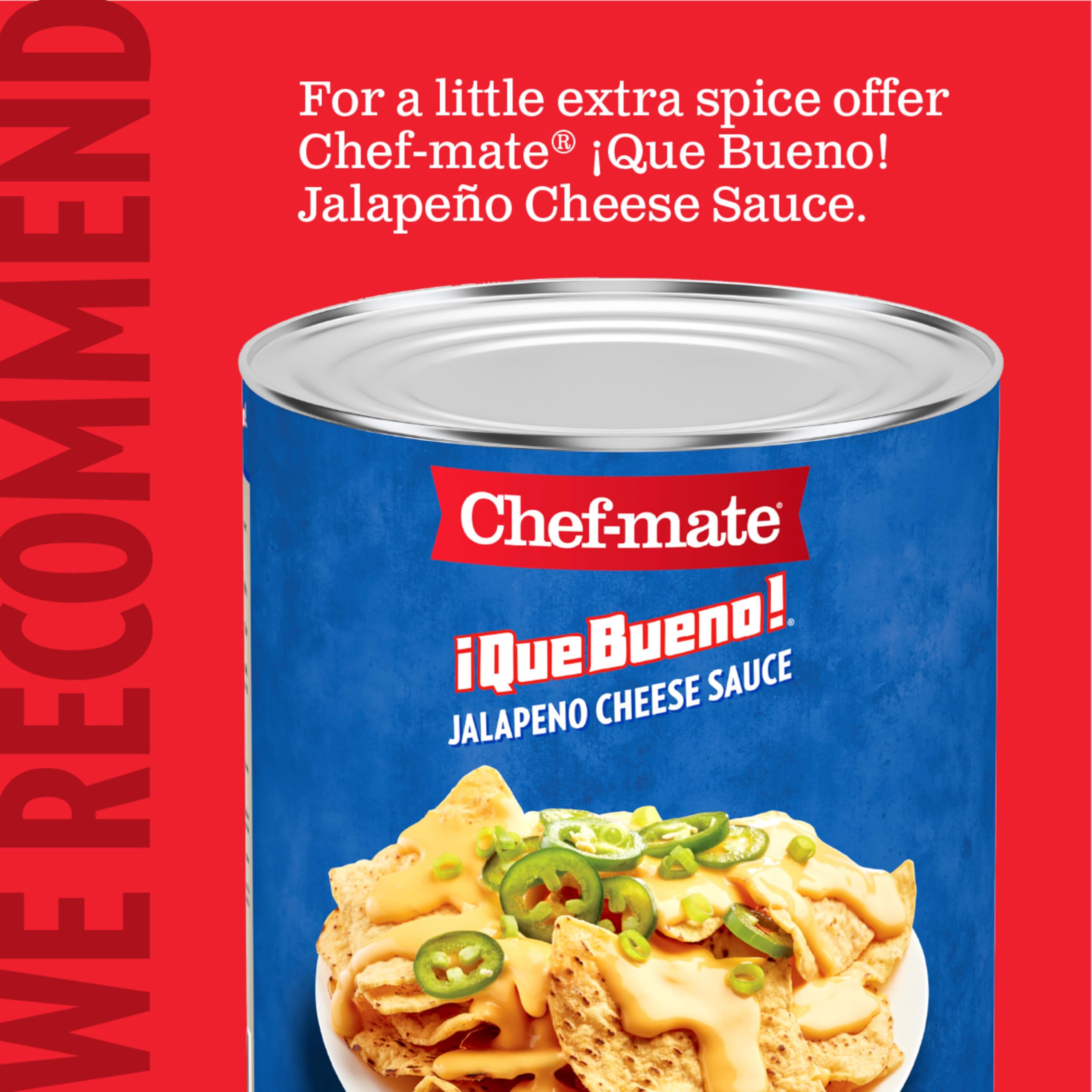 Skillet ready Chef-mate Que Bueno White Queso for nachos and toppings