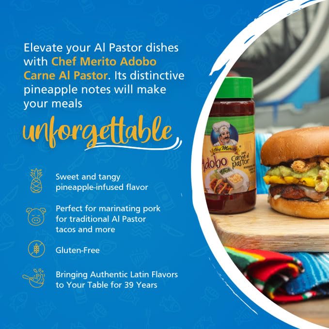 Chef Merito Al Pastor pork tacos ready to sizzle with pineapple-rich marinade.