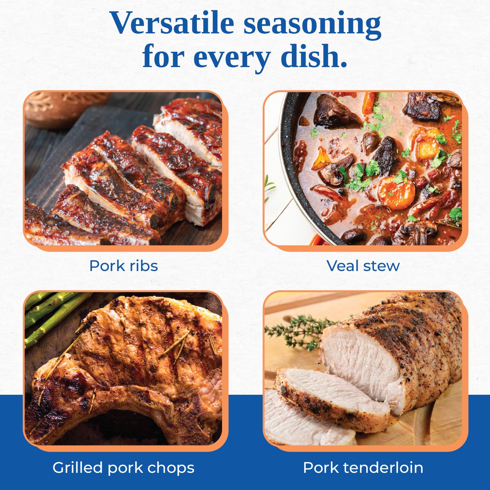 Chef Paul Magic Seasoning Blends Pork & Veal Magic on ribs for robust crust.