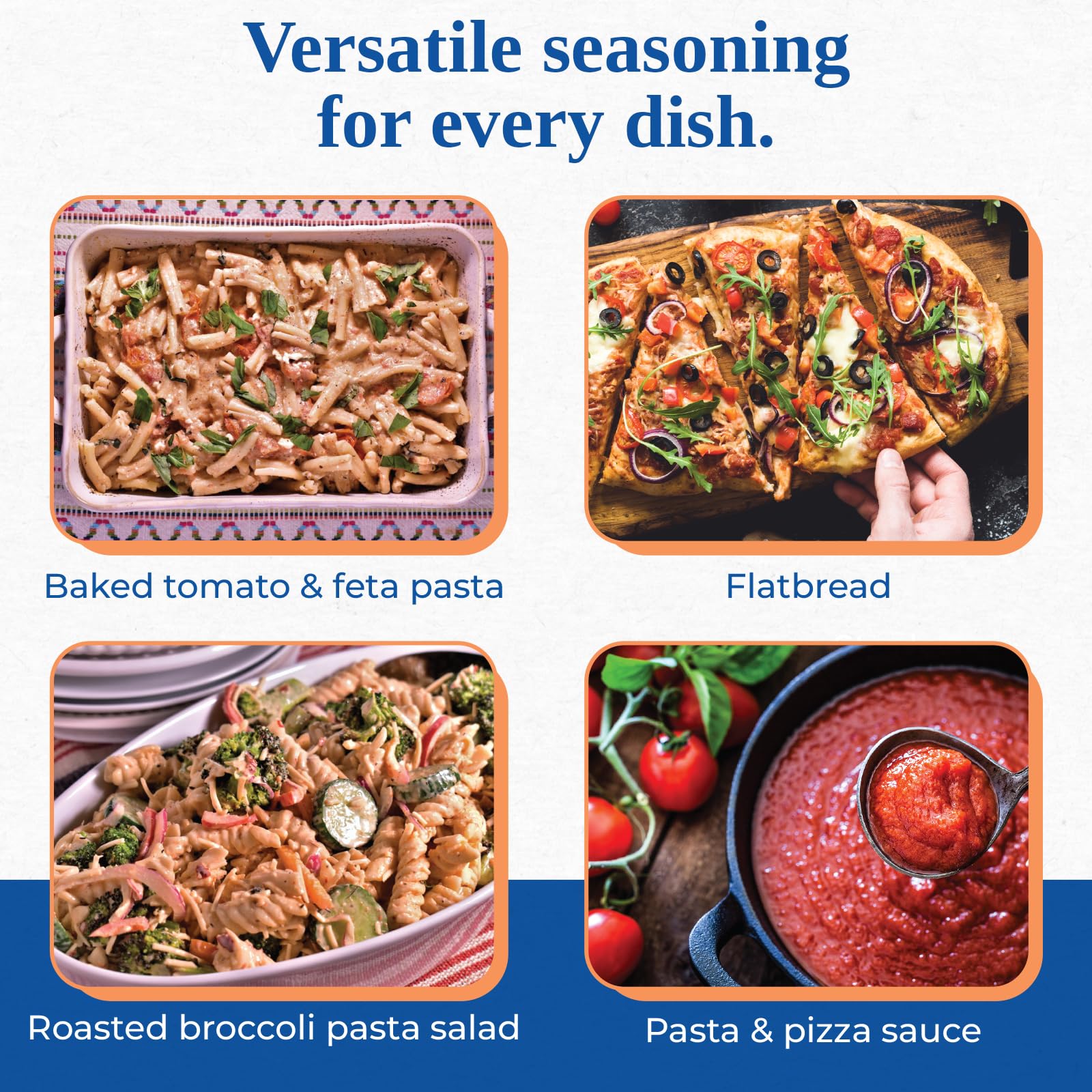 Herbal sprinkle on pasta by Chef Paul Prudhomme's seasoning